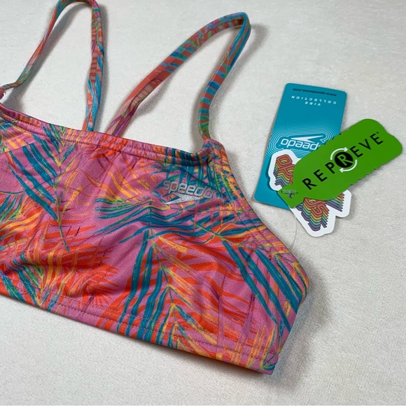 SPEEDO Endurance Strappy Back Demi Swimsuit Bikini Top, Small - Picture 3 of 5